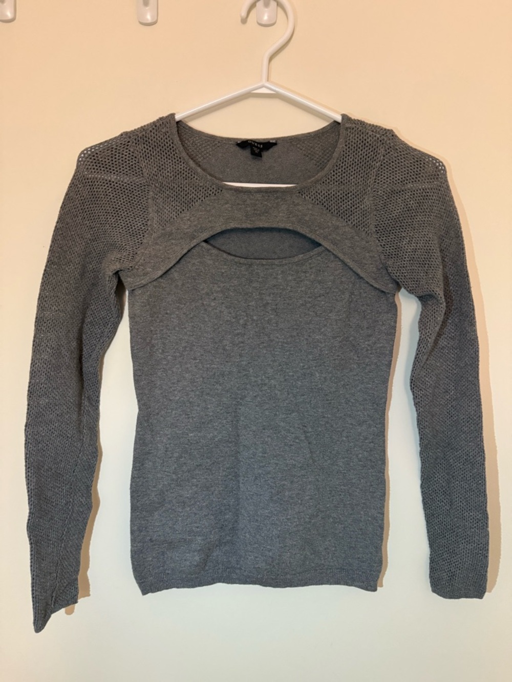 Gray Layered Knit Sweater